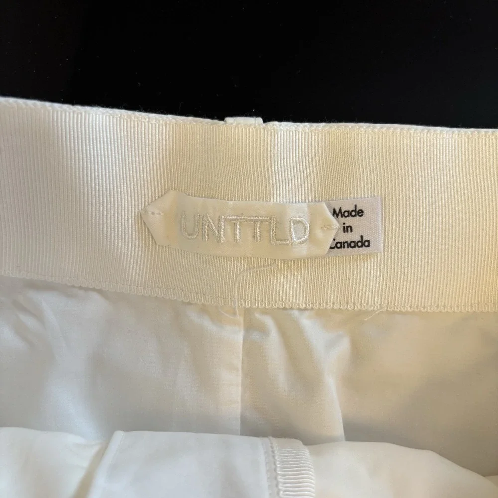 Atelier Unttld Skirt Mini 8 White Cotton Blend Designer Quiet Luxury‎ Coastal